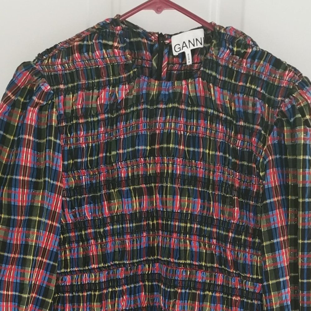 Ganni smocked midi dress SIZE IS EUROPEAN 40 - Picture 14 of 14